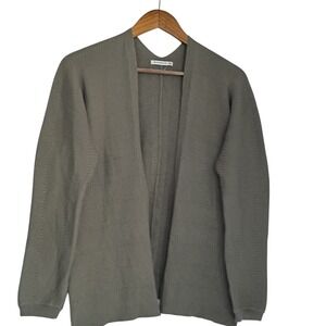 STACCATO‎ Olive Green Ribbed Open Front Cardigan Sweater XS